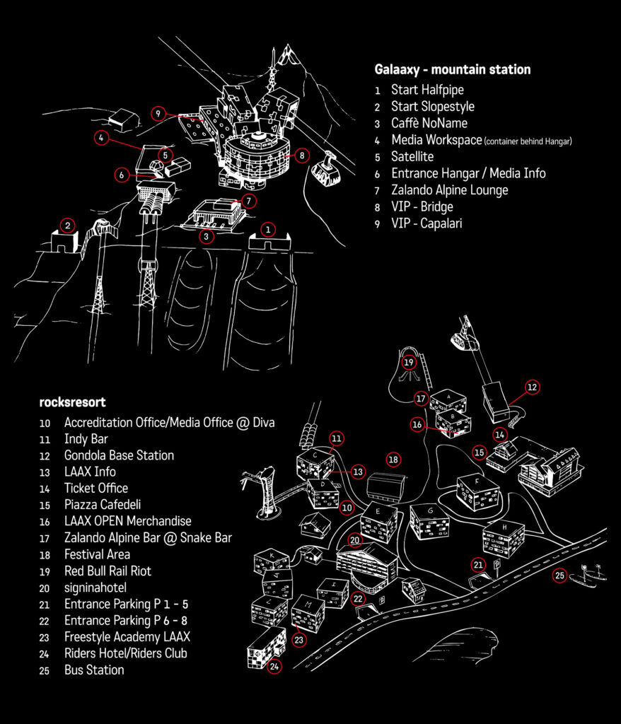 Lageplan des LAAX OPEN